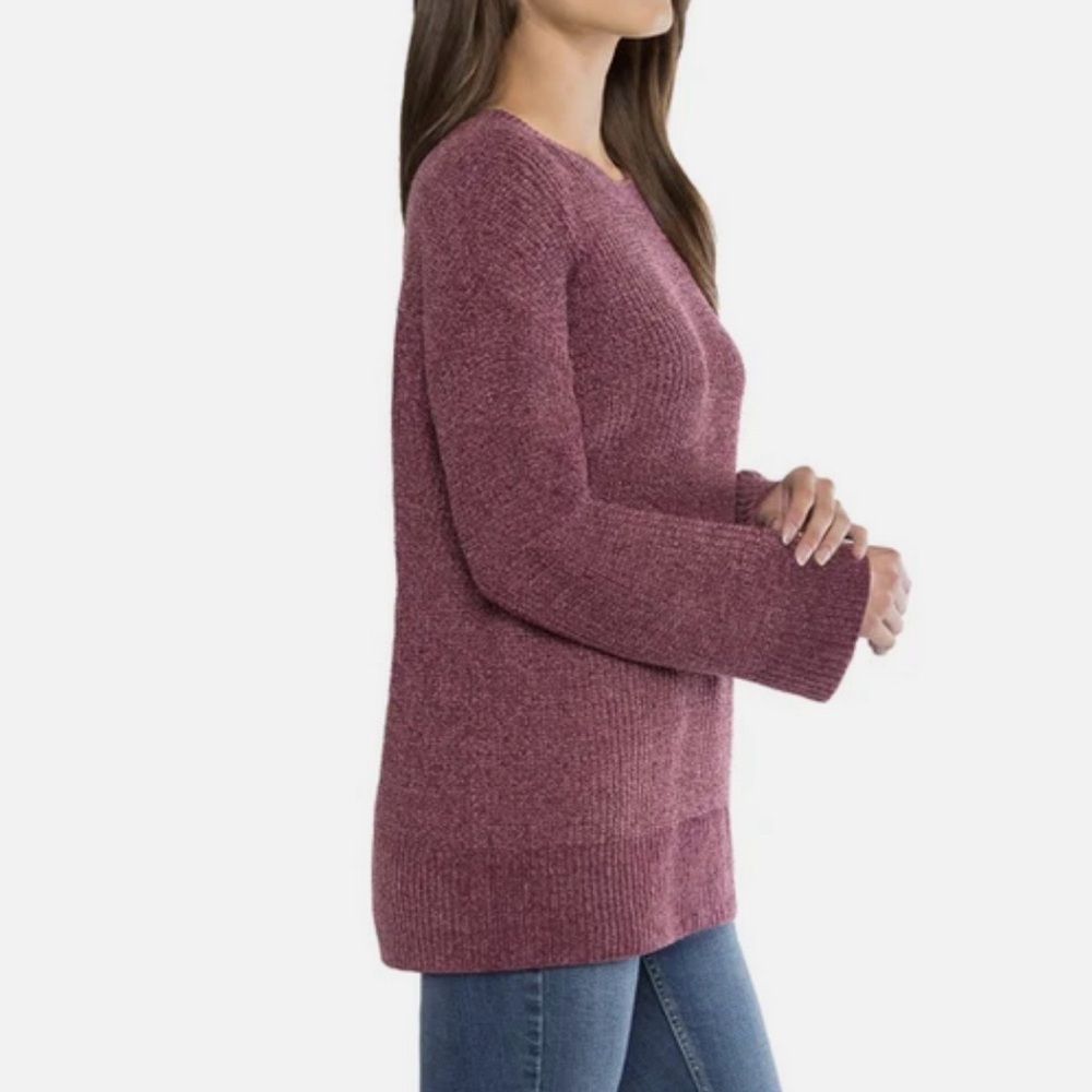 NWT Matty M Women's Plum Crew Neck Sweater - Picture 2 of 3